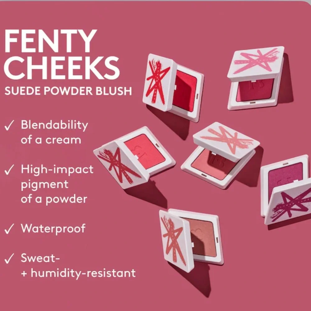 NEW Fenty Beauty by Rihanna  Fenty Cheeks Suede Waterproof Powder Blush